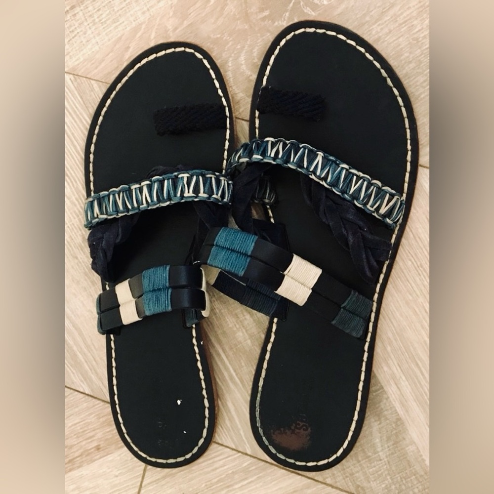 Soludos Navy Blue Braided Flipflop